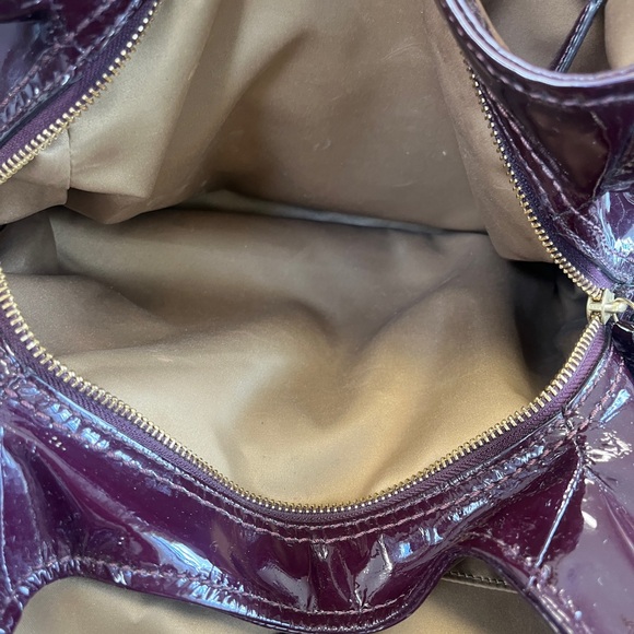 COACH Purple Patent Leather Madison Bag Purse - Picture 6 of 11